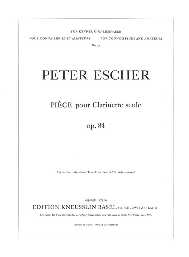 Pièce Pour Clarinette Seule